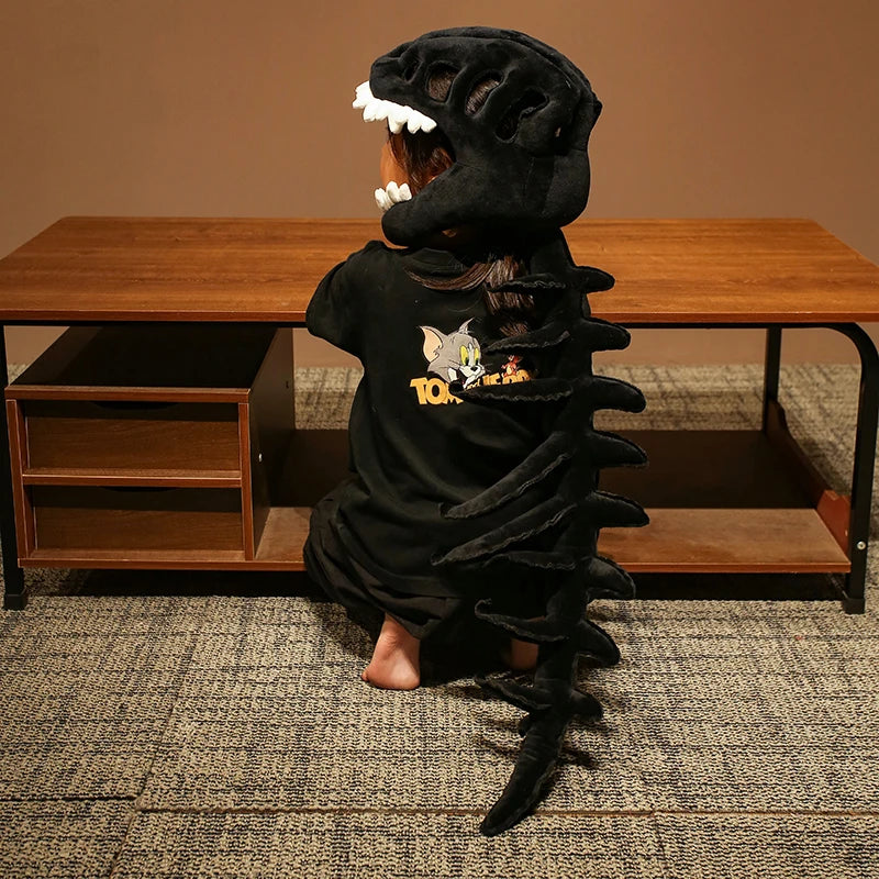 Realistic Dinosaur Skeleton Costume Set Funny Headgear Cosply Dress up Clothing Plush Toys Creative Gifts