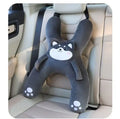 Car Neck Pillow with Seat Belt Safety Sleep Kids Aid Prevent Leaning Head Back Seat Sleeping Comfort during Long Distance Travel