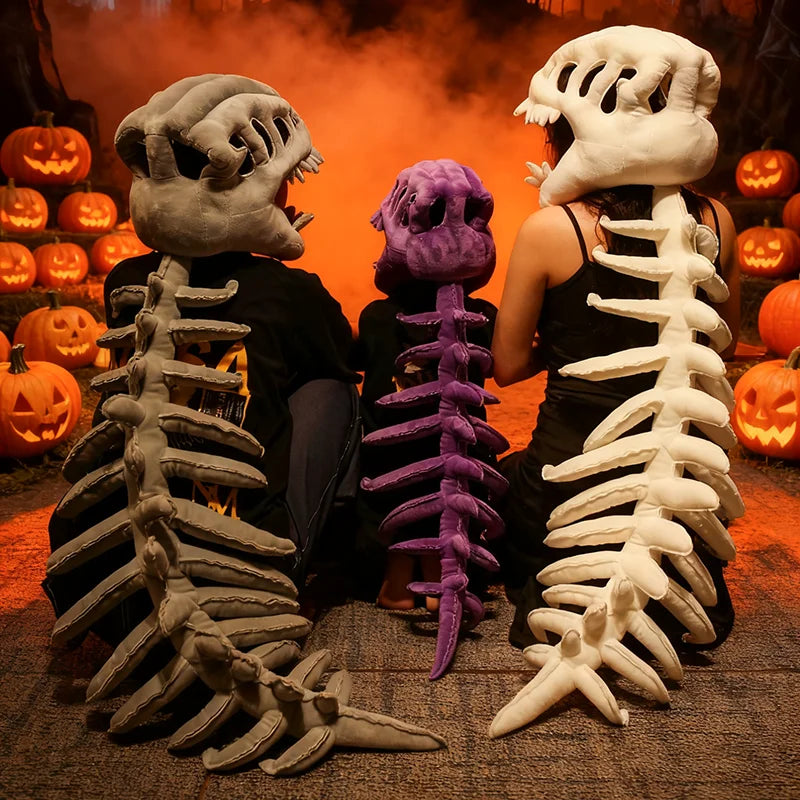 Realistic Dinosaur Skeleton Costume Set Funny Headgear Cosply Dress up Clothing Plush Toys Creative Gifts