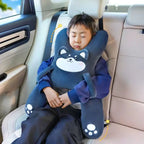 Car Neck Pillow with Seat Belt Safety Sleep Kids Aid Prevent Leaning Head Back Seat Sleeping Comfort during Long Distance Travel
