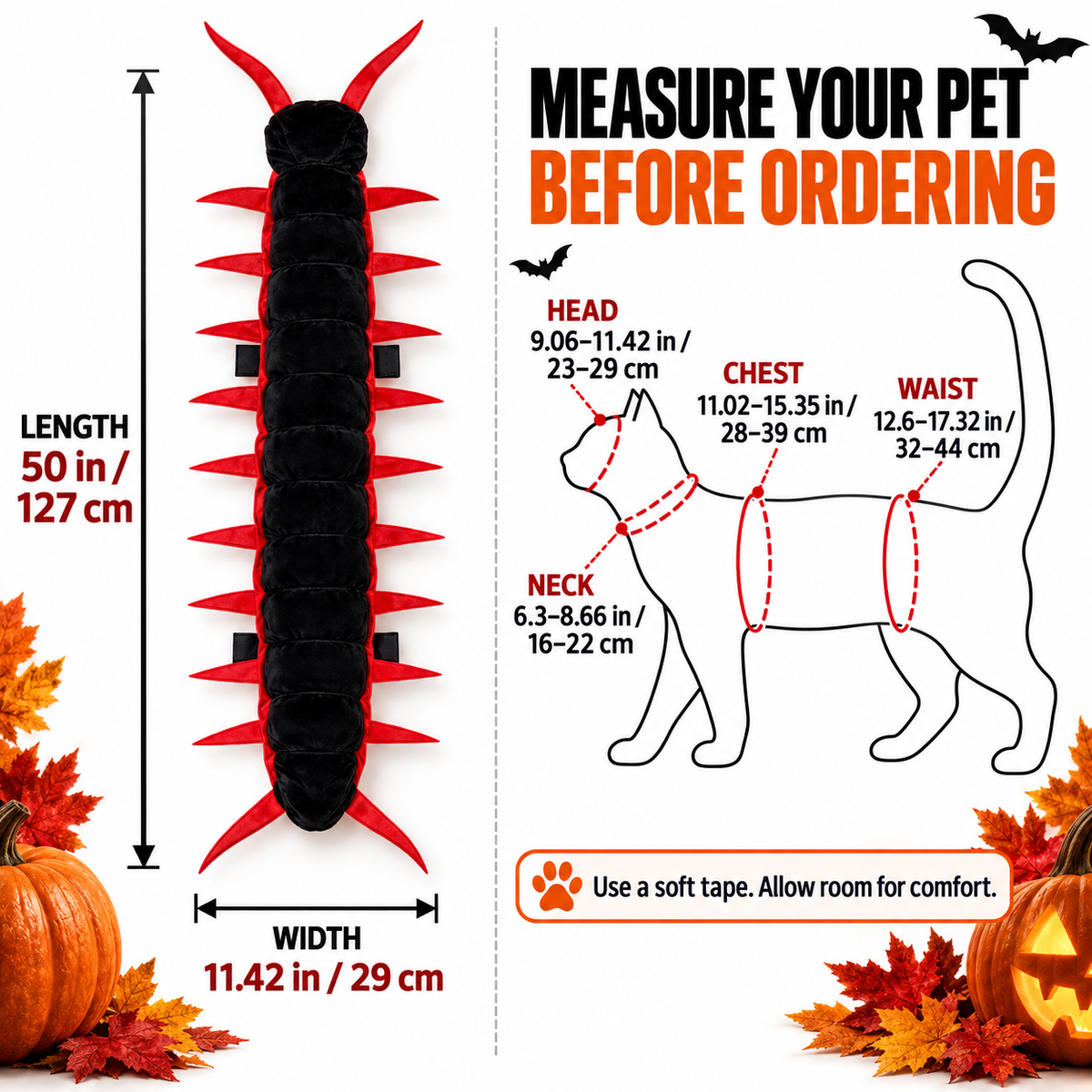 Creepy Crawler™ Centipede Cat Costume