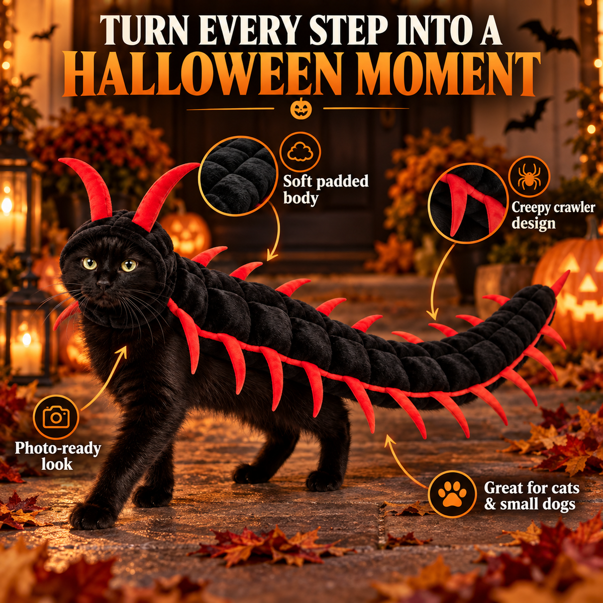 Creepy Crawler™ Centipede Cat Costume