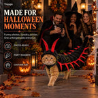 Halloween Centipede Pet Costumes for Cat & Dog 50'' 3D Cosplay Clothes,Halloween Themed Pet Wear Photo Prop for Outdoor